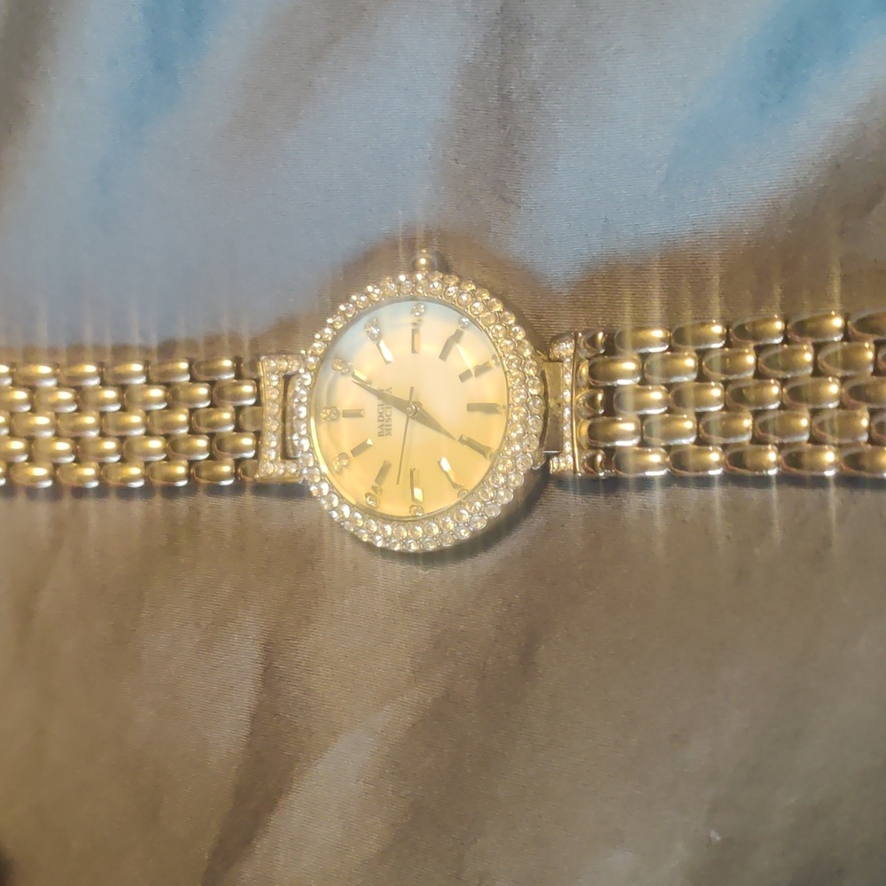 Ladies Badgley Mischka BA-1345WMSB Silver Watch
